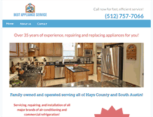 Tablet Screenshot of bestapplianceservicesm.com